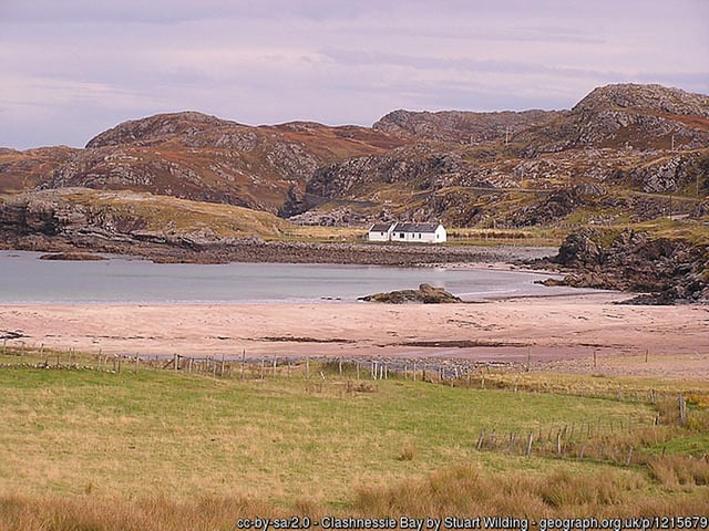 A little bit of paradise can be found on the B869, just off the main North Coast 500, where Achmelvick, Clachtoll and Clashnessie beaches can be found. Be transported by the pretty machair, the white sands and the gentle blue waters that swing into view as the road, some of it single track, rides low by the shore. PIC: geograph.org/Stuart Wilding.