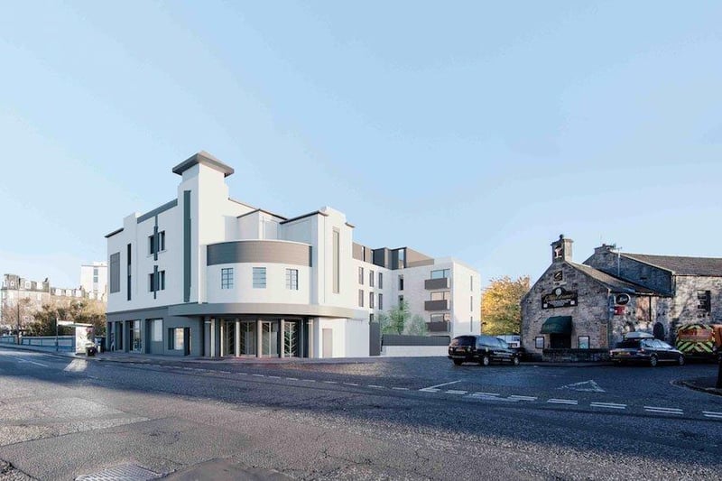 Currently under construction, hence the use of this artist's impression is a new luxury housing development at the former State Cinema in Leith. The 83-year-old building's auditorium has been demolished, but the iconic art deco frontage is being restored.