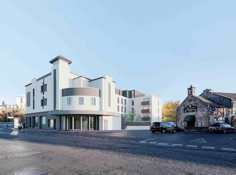 Currently under construction, hence the use of this artist's impression is a new luxury housing development at the former State Cinema in Leith. The 83-year-old building's auditorium has been demolished, but the iconic art deco frontage is being restored.