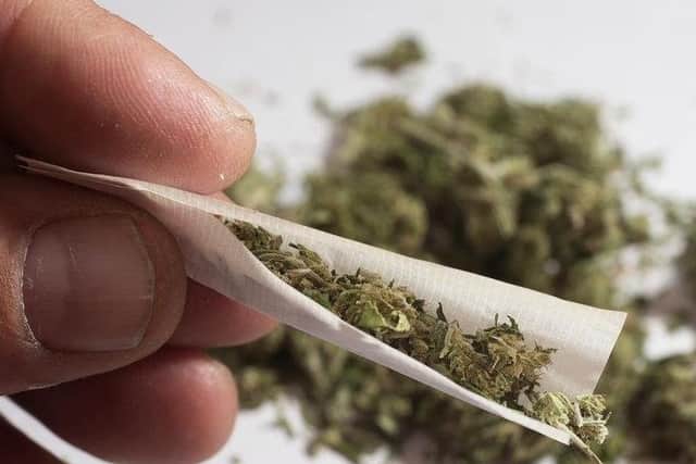 A drug-dealer has been given a suspended prison sentence at Sheffield Crown Court after police found cannabis at his home.