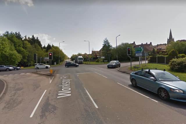 An unmarked police car was involved in a collision with a car at Anston, Rotherham