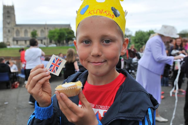 Ajay Hugill was about to enjoy his Jubilee cake in this 2012 reminder.