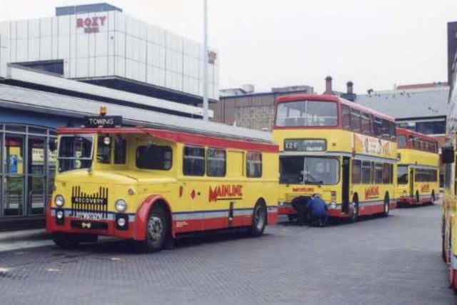 The recovery Mainline bus at Sheffield's Pond Street bus station.