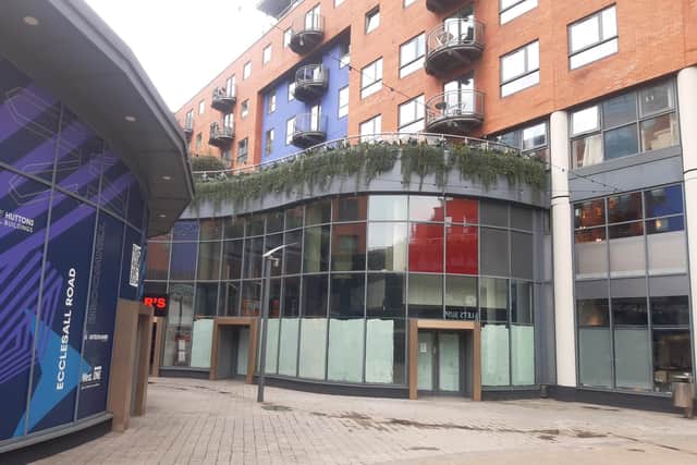The empty unit at West One Plaza in Sheffield city centre, where the people behind a new bar called Soho have applied for permission to open until 5am seven days a week