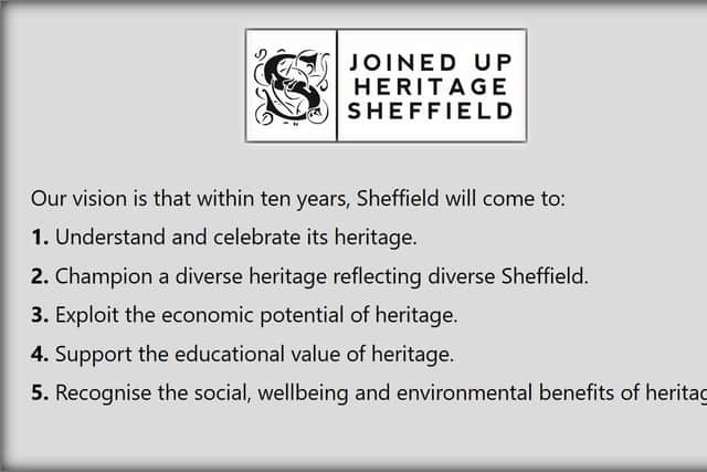 Heritage Strategy for Sheffield on which Joined Up Heritage Sheffield and many supporting individuals and organisations have been working on. 
