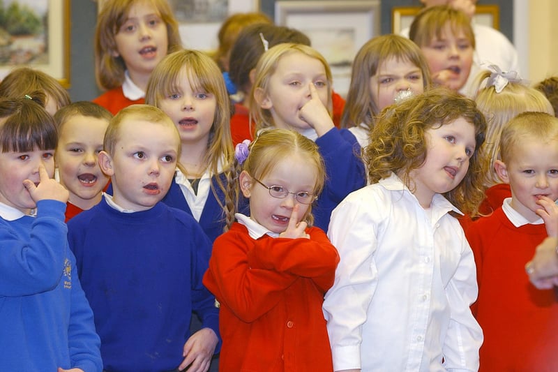 A 2005 photo showing pupils from Ward Jackson Primary School during a singing session at the Central Library.