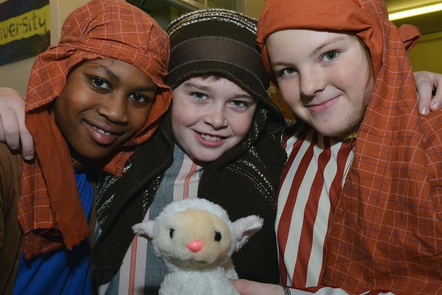 St. Joseph's Primary School Nativity play had these shepherds in the cast and they were (left to right) Elise Wenn, Sedi Malengo and Oliver Potter.