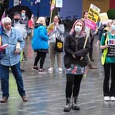 Rally in support of NHS workers at barkers Pool in Sheffield last year