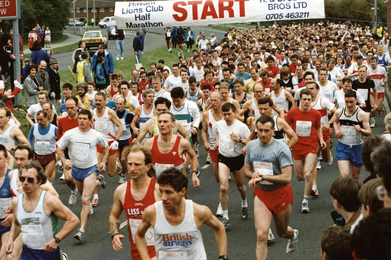 Havant Half marathon starting line, but what was the year? The News PP3746