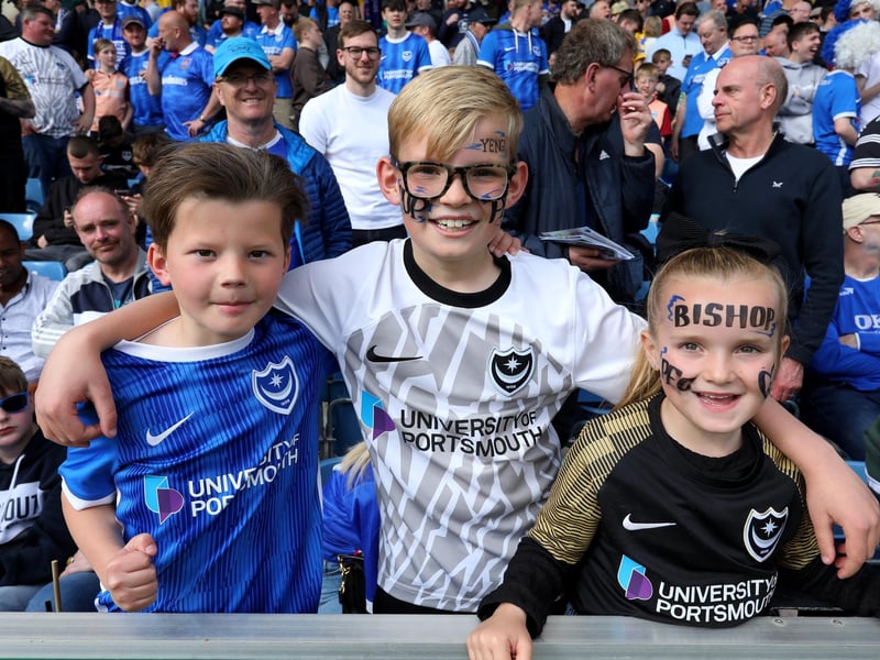 20 April 2023: Pompey fans of all ages showing their appreciation for the League One-winning side