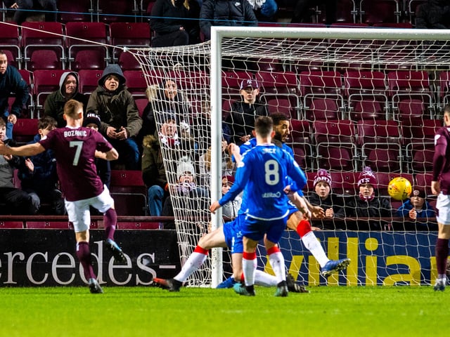 Gerrard's side lost to Daniel Stendel's Hearts twice in the space of six weeks after this exit at Tynecastle. Oliver Bozanic scored the game's only goal.
