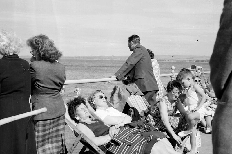 Chilling on the promenade in summer 1959.