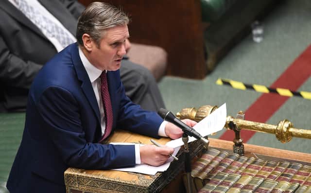 Sir Keir Starmer, Leader of the Opposition, at Prime Minister's Questions