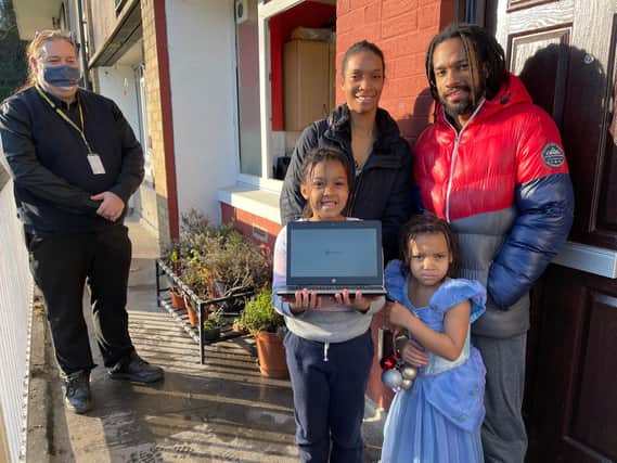 Rane Robinson is tackling her homeschooling with gusto after receiving a laptop from Laptops For Kids