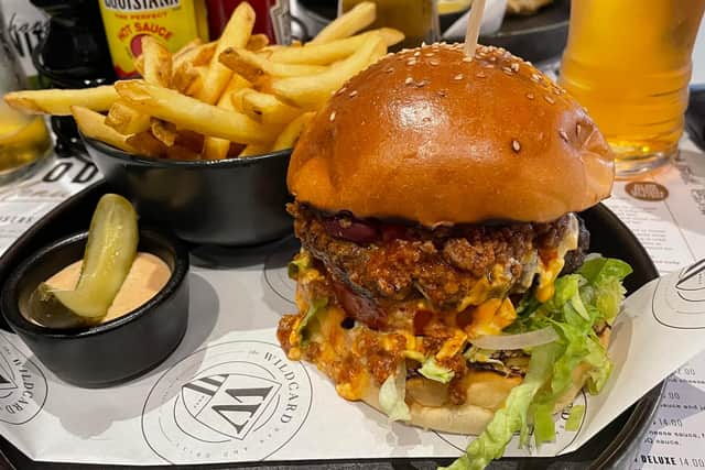 The Wildcard's chilli cheese burger.