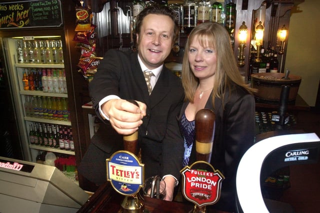 Pictured at the  Nottingham House pub, on Whitham Road, Sheffield, that had just regained its old name, is Joanna Wilde, the licensee, with her partner, Radio 2 presenter Alex Lester, who pulled the first pint as the pub was re-named.