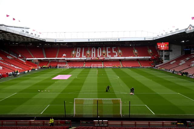 SHEFFIELD, ENGLAND - MARCH 07: A general view inside the stadium prior to the Premier League match between Sheffield United and Norwich City at Bramall Lane: Ross Kinnaird/Getty Images