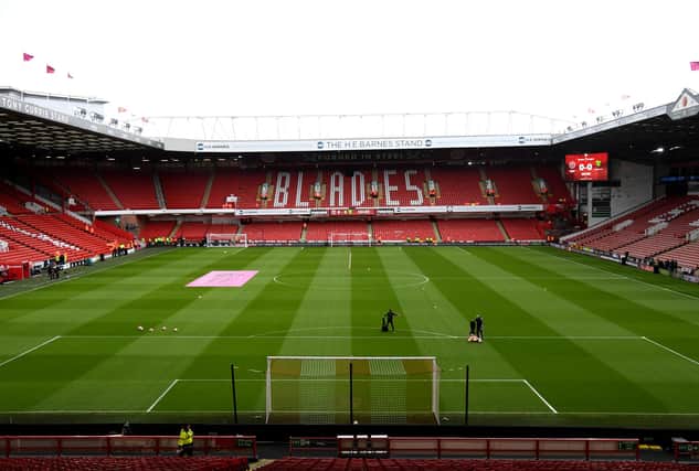 SHEFFIELD, ENGLAND - MARCH 07: A general view inside the stadium prior to the Premier League match between Sheffield United and Norwich City at Bramall Lane: Ross Kinnaird/Getty Images