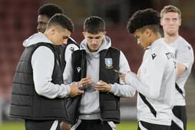 Sheffield Wednesday's Bailey Cadamarteri, Rio Shipston and Pierce Charles have all been part of senior squads this year. (Andrew Matthews/PA Wire)