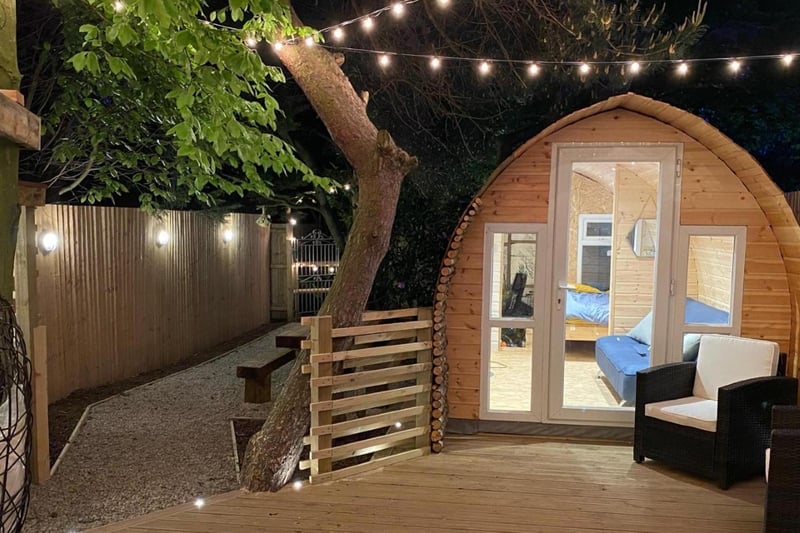 The Secret Garden Glamping is set in four acres of land, with idyllic views and a private 2.5 acre woodland.  Among the accommodation on offer is The Hideout glamping pod, equipped with a hot tub, underfloor heating, high-speed wi-fi and more.