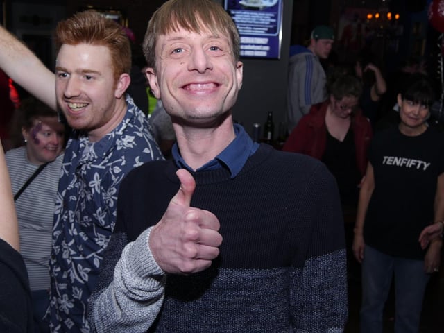 This reveller gives it the thumbs up