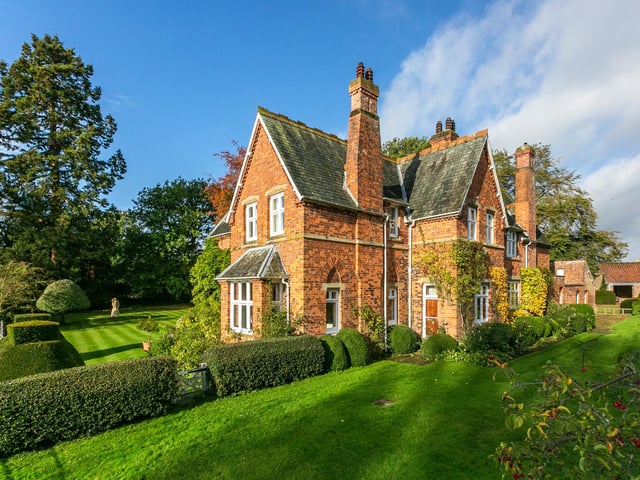 The Grade II property lies to the east of Mill Lane in the village of Thirkleby, Thirsk, and is set within private lawned gardens which extend across 15 acres.