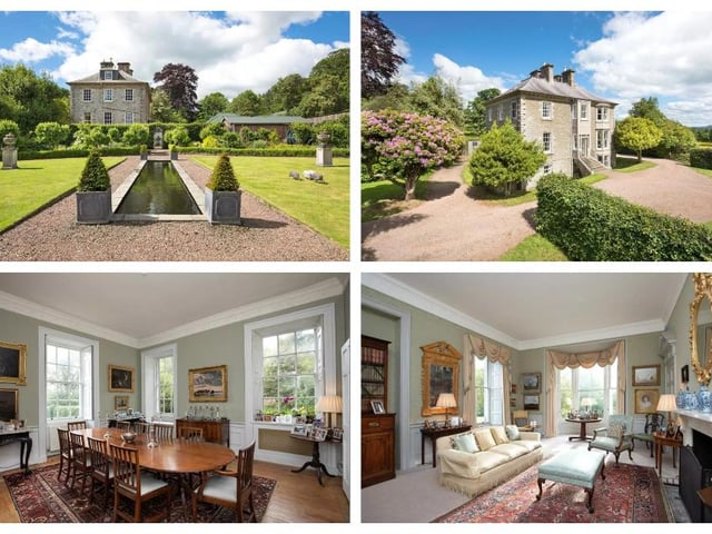 This four storey traditional Georgian country house sits just south of the historic town of Hawick, less than an hour away from Edinburgh. It features a classic and elegant interior with a spectacular curved staircase, generously sized bedrooms and a beautifully groomed walled garden and paddock.
On the market for 725,000 GBP