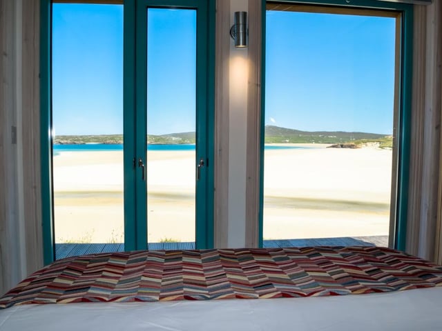The cabins boast double bedrooms looking through triple-glazed glass windows to give guests the best sea view and a chance to star gaze at night. Made of Siberian Larch, the cabins are sturdy and weather resistant. Situated just 10 metres from the shore, Richard says sleeping in the cabins makes you feel like "you are sleeping on the beach."