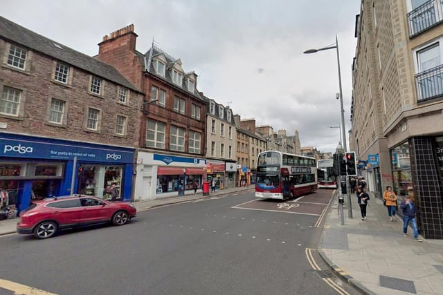 Nicholson Street in Edinburgh has seen a 61% reduction in NO2 compared with predicted levels.
