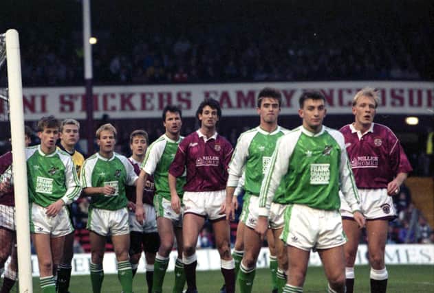 Hearts v Hibs at Tynecastle in November 1990. Final score 1-1 draw.