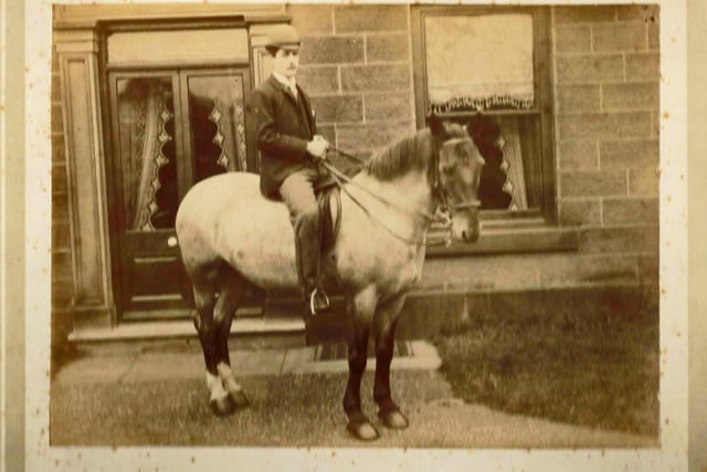 Arthur Sydney Bush outside Eagle House Bradfield Road Hillsborough in the early 1900s