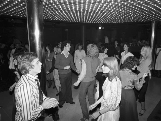 Dancers at Buster Brown's disco in Edinburgh, September 1979.