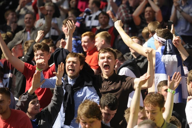 Fans celebrated Sibbald's semi-final winner on a glorious day at Hampden