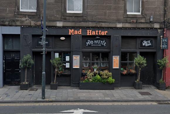 The Mad Hatter, at 8 Torphichen Place, EH3 8DU, has a rating of 4.5 from 249 reviews.