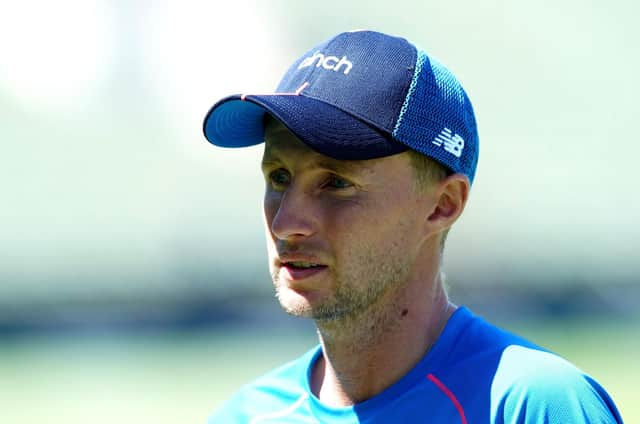England's Joe Root during a nets session at Edgbaston, Birmingham. Mike Egerton/PA Wire.