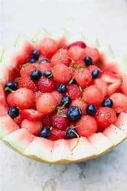 Enjoy colourful summer fruit like watermelon and berries