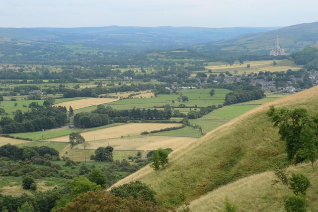 Castleton seen from the slopes of Mam Tor