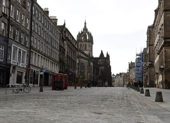 Edinburgh's Royal Mile during the first complete lockdown