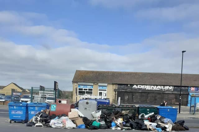 Rubbish piles up on a daily basis at the car park. Picture by Kerry Addison