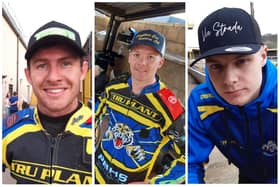 Sheffield Tigers will operate rider replacement against Belle Vue on Thursday. Pictured are Josh Pickering, Kyle Howarth, and Dan Gilkes, who will be eligible to stand in for injured Lewis Kerr