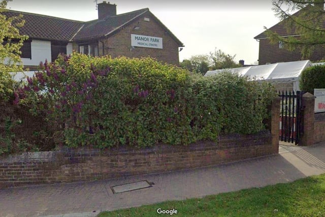 At Manor Park Medical Centre in Manor, 60.3% of people responding to the survey rated their experience of booking an appointment as poor or fairly poor. Picture: Google