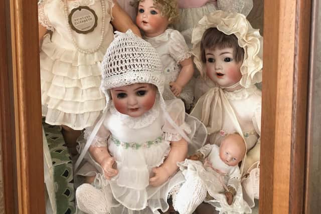 The Princess Elizabeth doll with others in the collection
