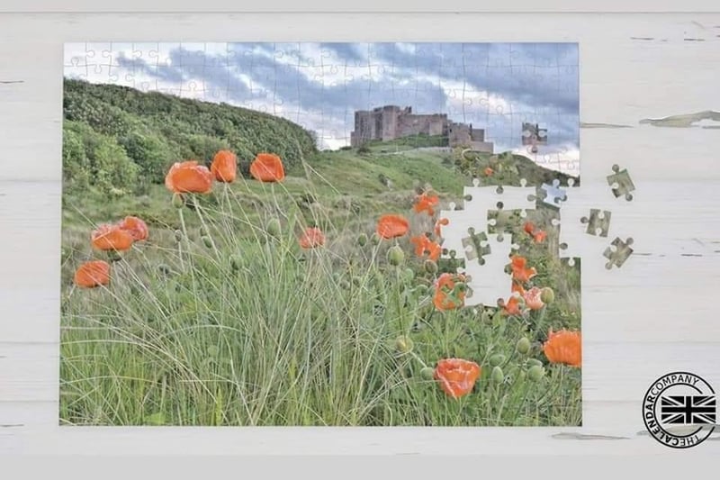 Poppies on the approach to Bamburgh Castle.