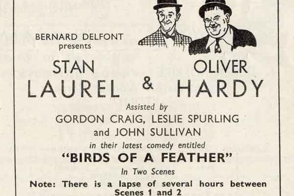 A programme for Laurel and Hardy at the Empire in 1954.