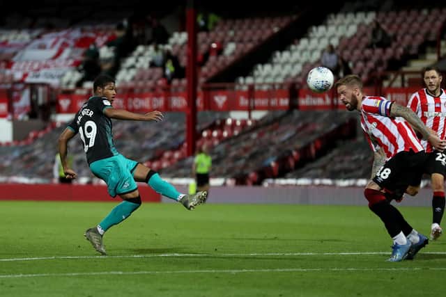 Brewster hasn't scored a competitive goal since this one for Swansea against Brentford in the Championship play-offs back in July (Photo by Catherine Ivill/Getty Images)