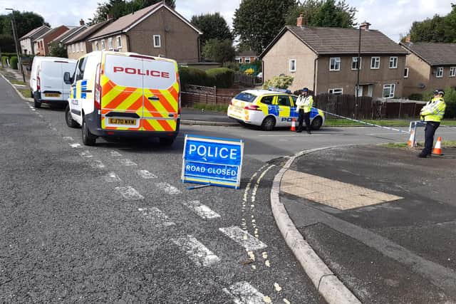 Police in Killamarsh today at the serious incident