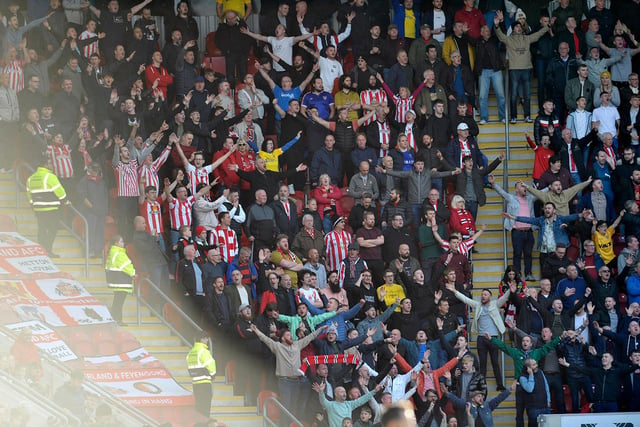 Sunderland fans sing at Rotherham.