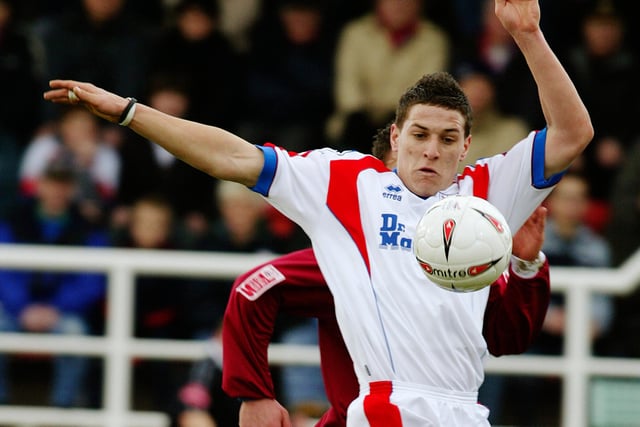 Billy Sharp on loan at Rushden & Diamonds in the Coca Cola League Two match against Northampton Town played at Nene Park in March 2005.  (Photo by Pete Norton/Getty Images)