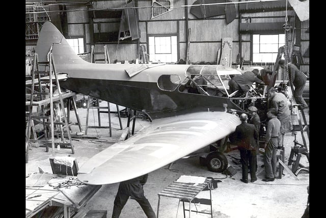 Plenty of activity in the Airspeed factory which dominated life at Portsmouth airport from 1932 until the company closed in 1968