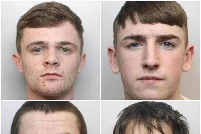 Top L- R: Jack Parkes and Taylor Meanley were jailed for life over the murder of Lewis Williams in  Mexborough.
Bottom L-R: Joe Anderton and Arlind Nika were convicted of manslaughter and each jailed for 12 years.